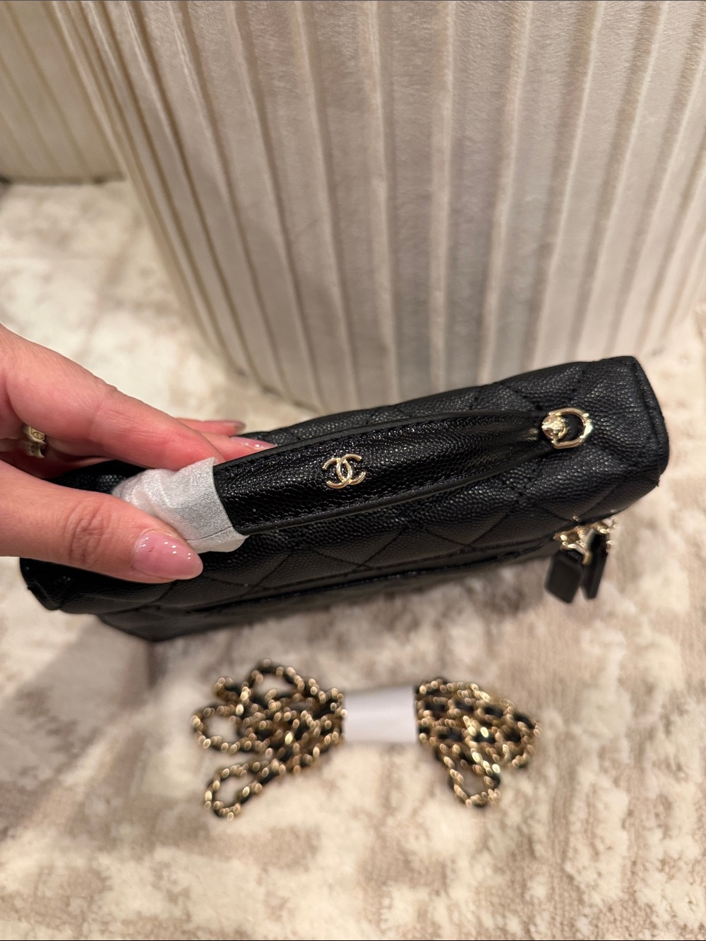 Chanel makeup bag (8” long x 5” height) - Picture 2 of 4
